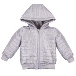 Graue Kinder-Jacke mit Steppnähten