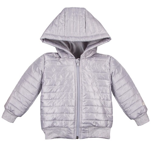 Graue Kinder-Jacke mit Steppnähten