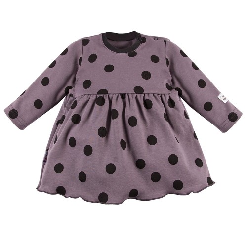 Kinder-Tunika mit Punkten in Graphit/Schwarz