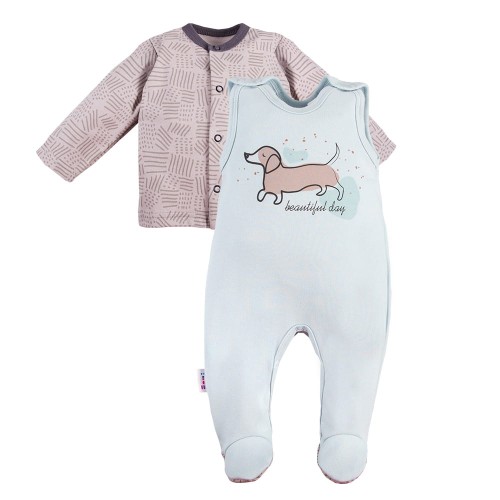 Baby set LAZY DAYS blue/gray