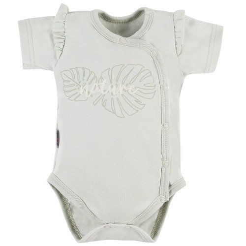 Cardigan bodysuits with frill NATURE green