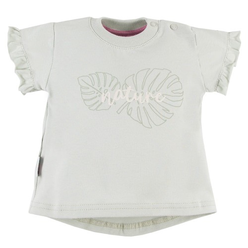 Kinder-T-Shirt mit Rüschen NATURE grün