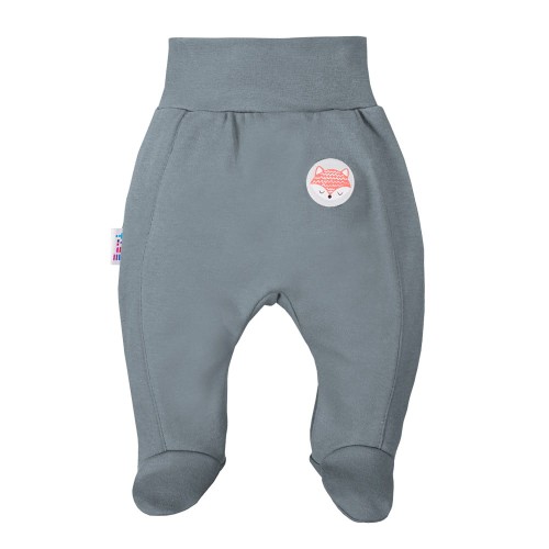 Joggers with feet ADVENTURE steel green