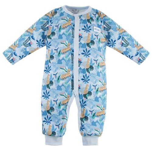 Sleepsuit without feet NATURE blue