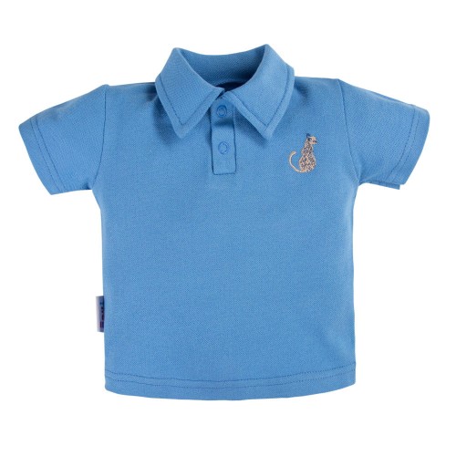 Kinder-T-Shirt Polo NATURE blau