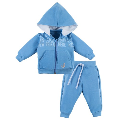 Hooded tracksuit NATURE blue