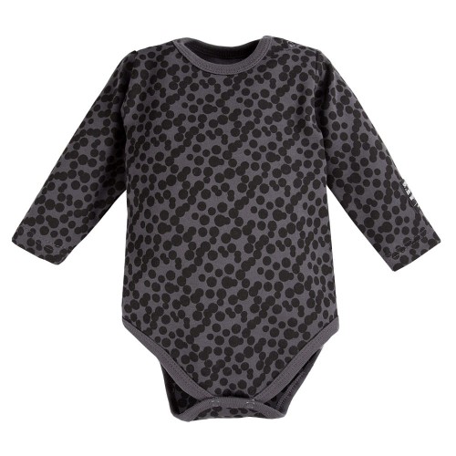 Kinderbody MAGIC mit graphitfarbenen Punkten