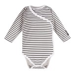 MAGIC Babybody mit Wickelausschnitt, schwarz-weiß