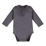 Grafitfarbenes gestreiftes Baby-Body MAGIC