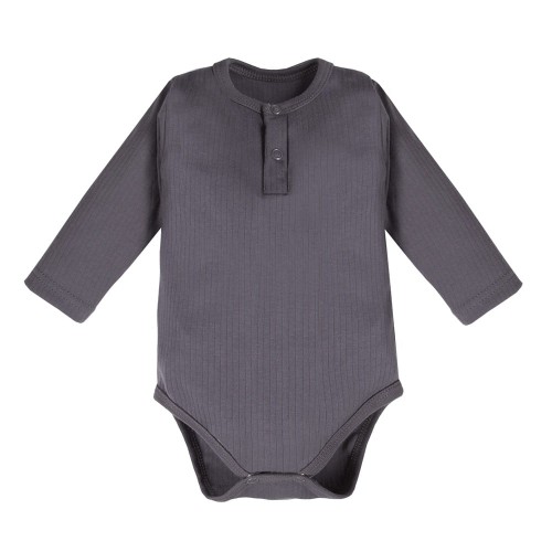 Grafitfarbenes gestreiftes Baby-Body MAGIC