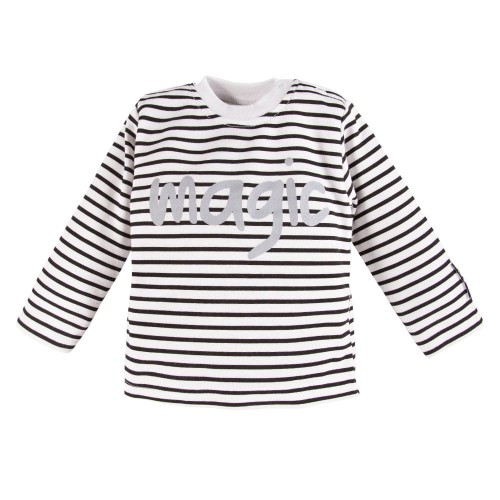 Kinder-Bluse MAGIC schwarz-weiß