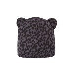 Mütze für Kinder mit Ohren MAGIC mit Punkten, graphitgrau