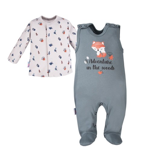 Baby set ADVENTURE green/gray