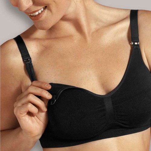 SEAMLESS NURSING BLACK BRA