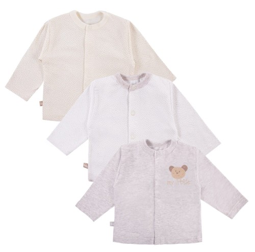 3er-Pack Baby-Jäckchen TINY beige
