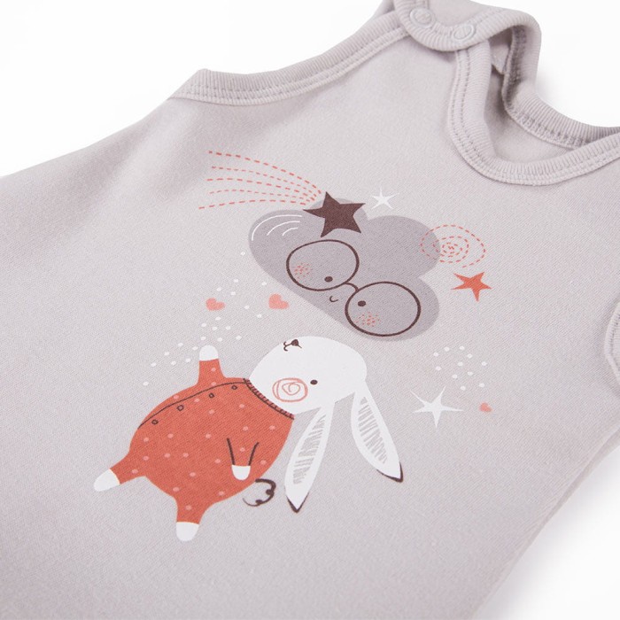 Baby-Schlafstrampler MELLOW grau