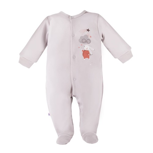 Sleepsuit gray with rabbit