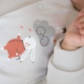 Sleepsuit gray with rabbit