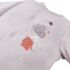 Grauer Strampler mit Hasenmotiv