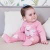 Rosa Babybody mit langen Ärmeln und Maus