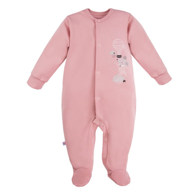 Sleepsuit pink with mouse