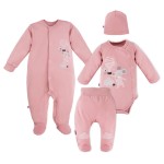 MELLOW 4-teiliges Babyausstattungsset rosa