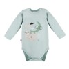 Kinderbody in Mint mit langen Ärmeln und Faultier