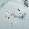 Kinderbody in Mint mit langen Ärmeln und Faultier