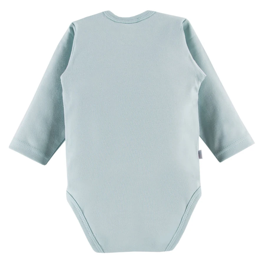 Kinderbody in Mint mit langen Ärmeln und Faultier