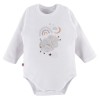 Weißer Kinderbody mit langen Ärmeln und Schafsmotiv