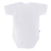 Weißer Baby-Body mit kurzen Ärmeln und Schafmotiv