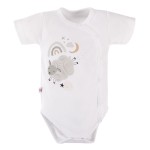 MELLOW Babybody mit Knöpfen, weiß