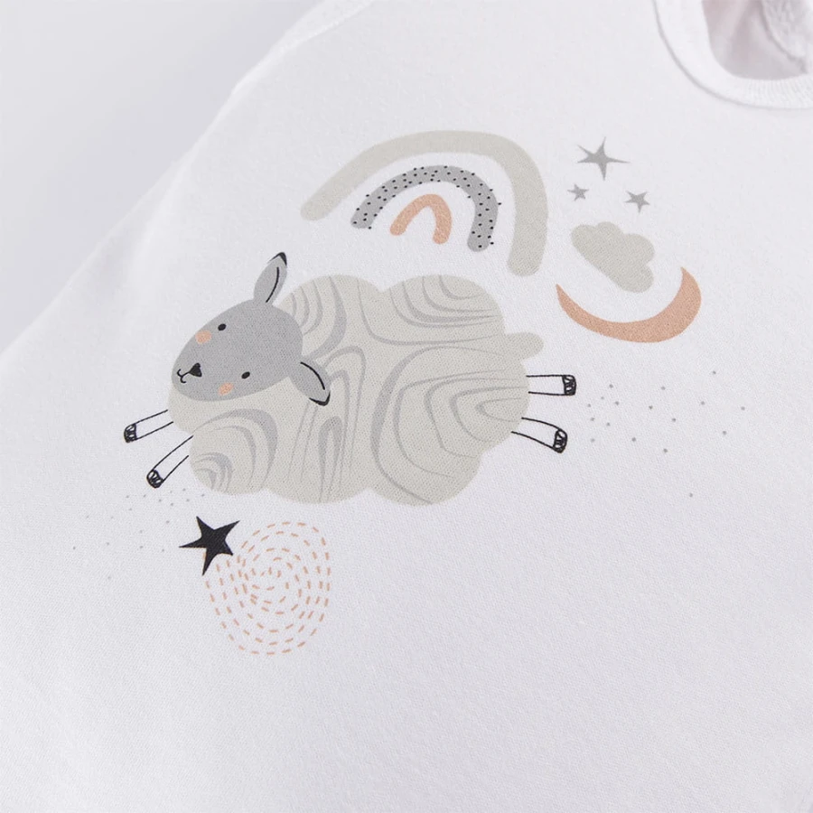 Baby-Schlafstrampler MELLOW weiß