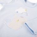 Babybody blau mit langen Ärmeln und Elefant