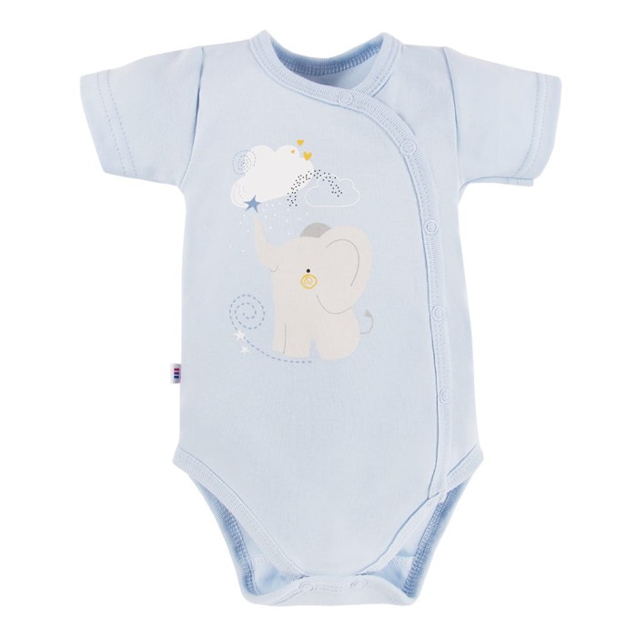 Babybody mit Knöpfen MELLOW blau