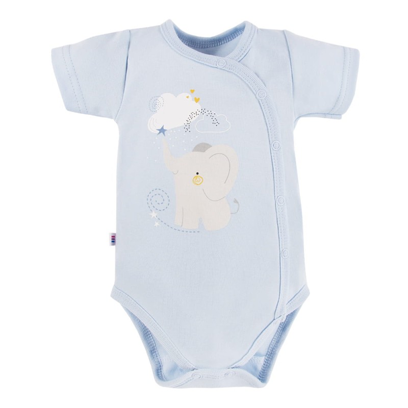 Babybody mit Knöpfen MELLOW blau