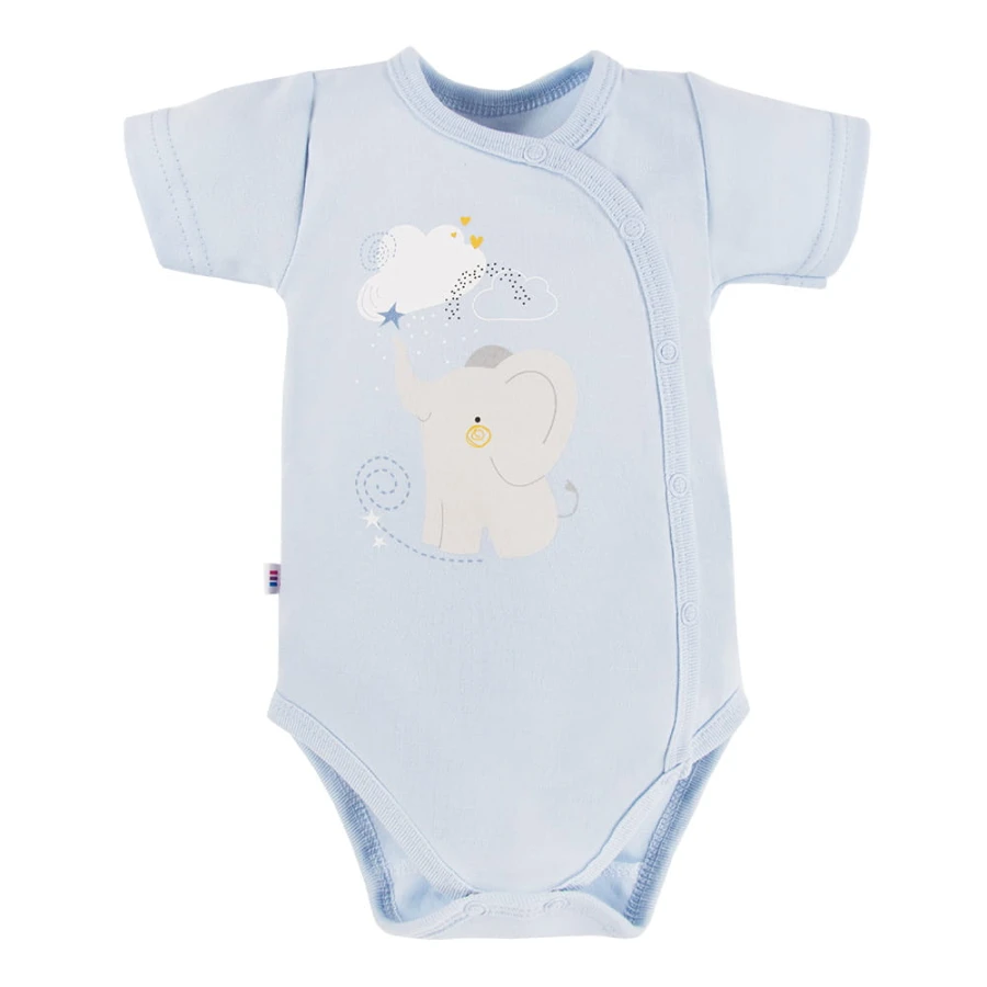Babybody mit Knöpfen MELLOW blau