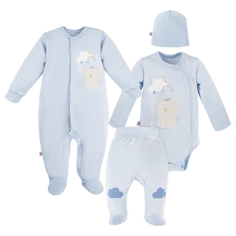 MELLOW Babyausstattung 4-teilig blau