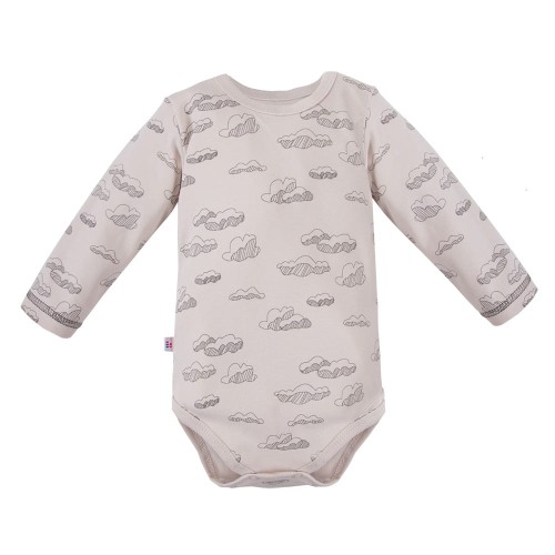Babybody beige mit Wolken