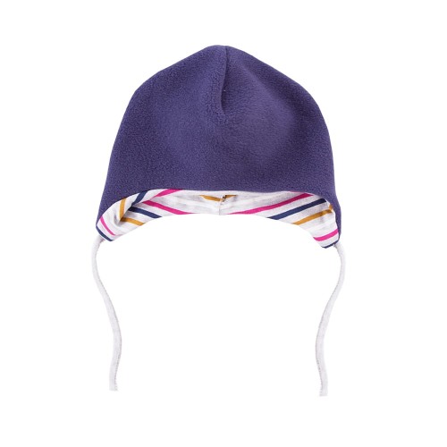Mütze für Babys, gebunden, marineblau/rosa