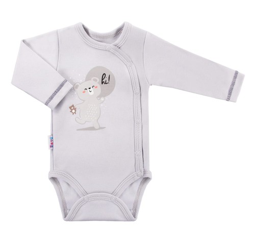 Lange Ärmel Body SNOW grau