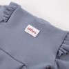 Kinderkleid mit Rüschen, stahlfarben