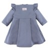 Kinderkleid mit Rüschen, stahlfarben