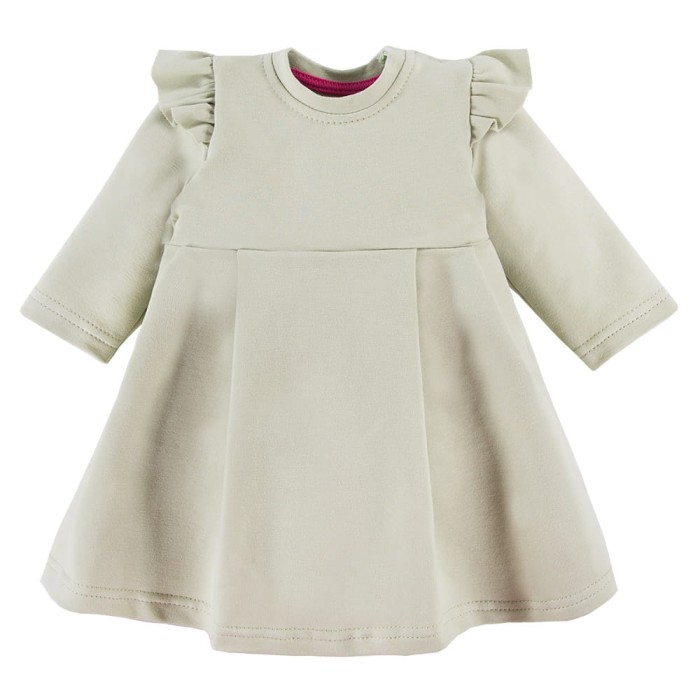 Kleid für Mädchen mit Rüschen in Olivgrün