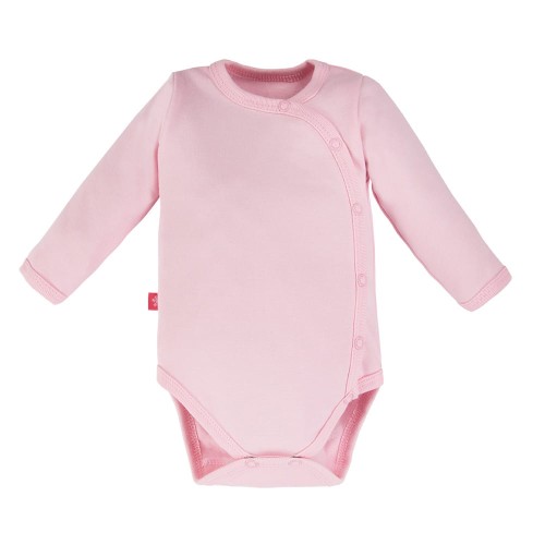 Glatter, pastellrosa Body für Mädchen