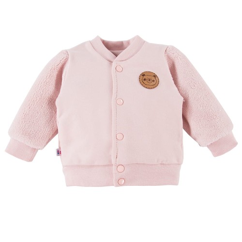 Kinder-Sweatshirt Bomberjacke rosa Bär