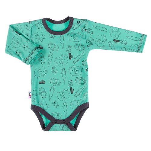 Bodysuit long sleeve SAWANNA green/print