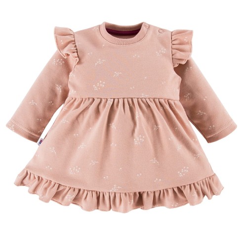 Beiges Kinderkleid mit zarten Blumen
