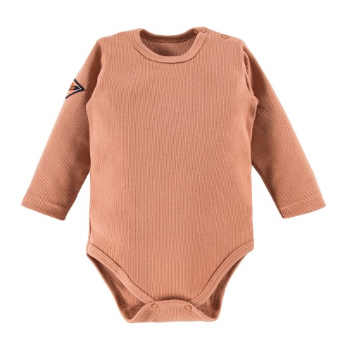 Gestreifte, einfarbige Babybodys in Beige