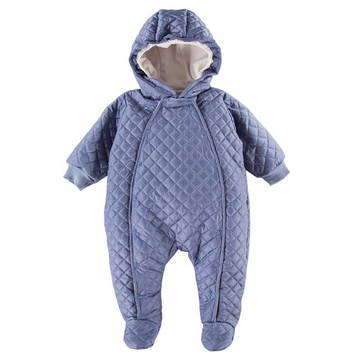 Blue hooded pramsuit 